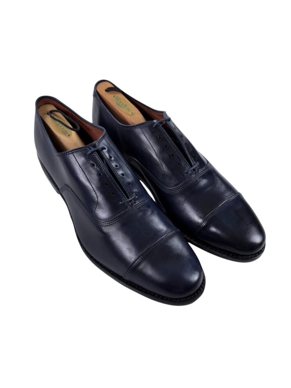 Allen Edmonds Park Avenue Cap-toe Oxford Dress Shoes Mens Size 11 D Navy NEW